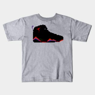 AIR JORDAN VII RETRO PIXELATED ART SHOE COLLECTION Kids T-Shirt